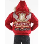 pelle pelle limited edition red jacket, pelle pelle store, pelle pelle jacket, red wool jacket