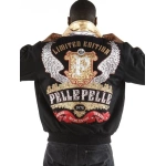 Pelle Pelle Limited Edition Black Jacket, pelle pelle store, pelle pelle jacket, black wool jacket