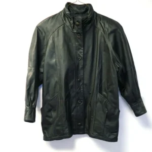 Pelle Pelle Button Black Leather Jacket view 1