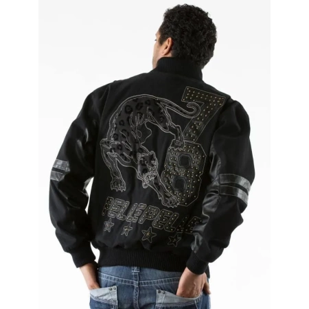 pelle pelle mens lion 78 black jacket, pelle pelle store, pelle pelle jacket, black leather jacket