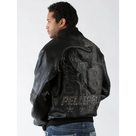 pelle pelle mens lion 78 black jacket, pelle pelle store, pelle pelle jacket, black leather jacket