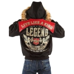 pelle pelle legend 1978 hooded jacket, pelle pelle store, pelle pelle jacket, black wool jacket