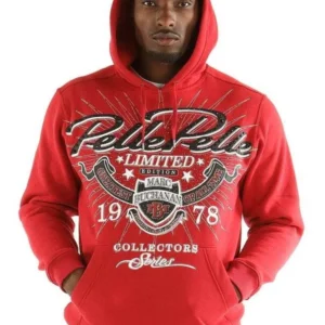 Pelle Pelle Marc Buchanan Red Wool Hoodie view 1
