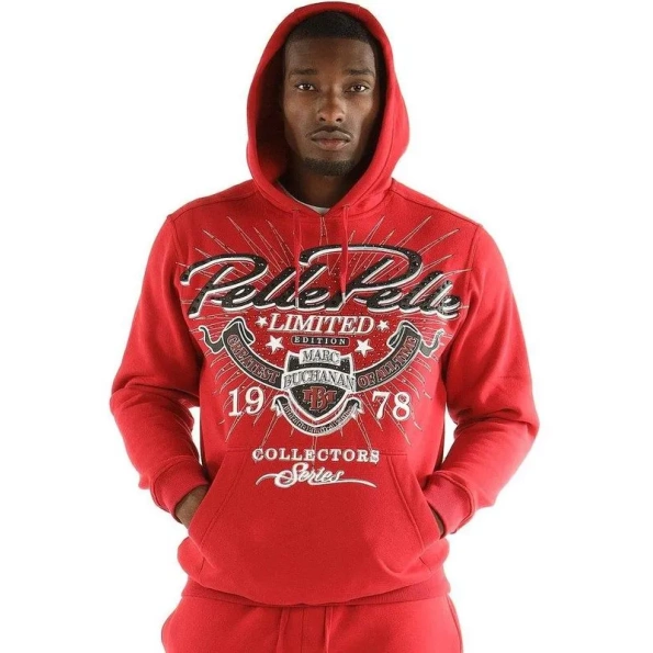 pelle pelle marc buchanan red wool hoodie, pelle pelle store, pelle pelle jacket, red wool jacket