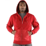 pelle pelle red zipper hooded jacket, pelle pelle store, pelle pelle jacket, red wool jacket