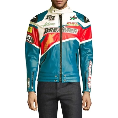 pelle pelle mens racer dreamer blue jacket, pelle pelle store, pelle pelle jacket, blue leather jacket