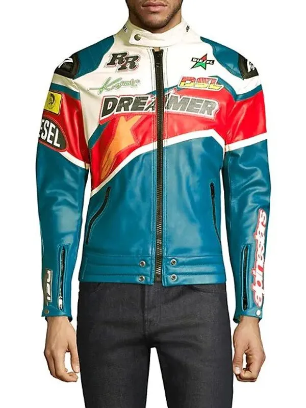 Pelle Pelle Mens Racer Dreamer Blue Jacket