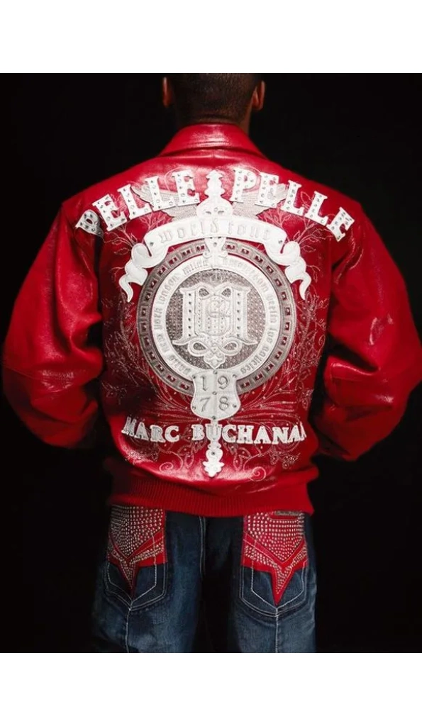Pelle Pelle Mens Red Leather 1978 Jacket