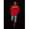 pelle pelle red wool varsity hooded jacket, pelle pelle store, pelle pelle jacket, red wool jacket