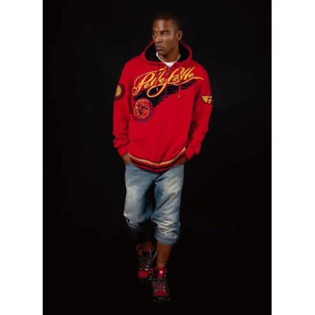 pelle pelle red wool varsity hooded jacket, pelle pelle store, pelle pelle jacket, red wool jacket