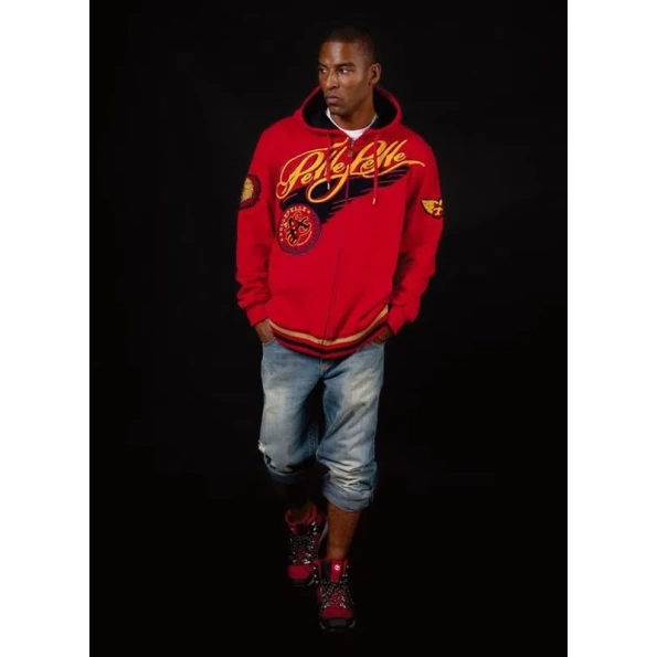 pelle pelle red wool varsity hooded jacket, pelle pelle store, pelle pelle jacket, red wool jacket