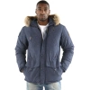 pelle pelle navy blue fur hooded wool jacket, pelle pelle store, pelle pelle jacket, navy blue jacket