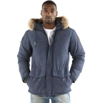 pelle pelle navy blue fur hooded wool jacket, pelle pelle store, pelle pelle jacket, navy blue jacket