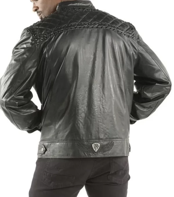 Pelle Pelle Studded Quilted Black Jacket view 2