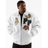 pelle pelle mens white patched jacket, pelle pelle store, pelle pelle jacket, white leather jacket