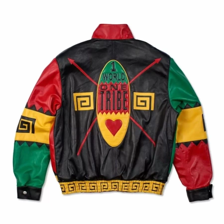 pelle pelle mens world one tribe jacket, pelle pelle store, pelle pelle jacket, multicolor leather jacket