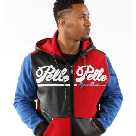 pelle pelle multicolor block hoodie, pelle pelle store, pelle pelle jacket, multicolor wool jacket