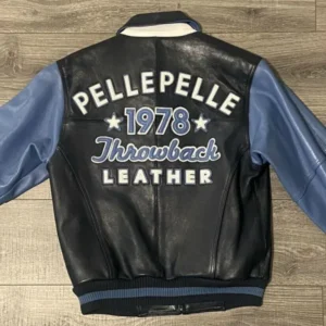 Pelle Pelle Blue Throwback Leather Jacket view 1