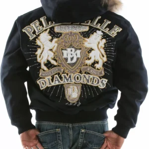 Pelle Pelle Navy Fur Hood Jacket