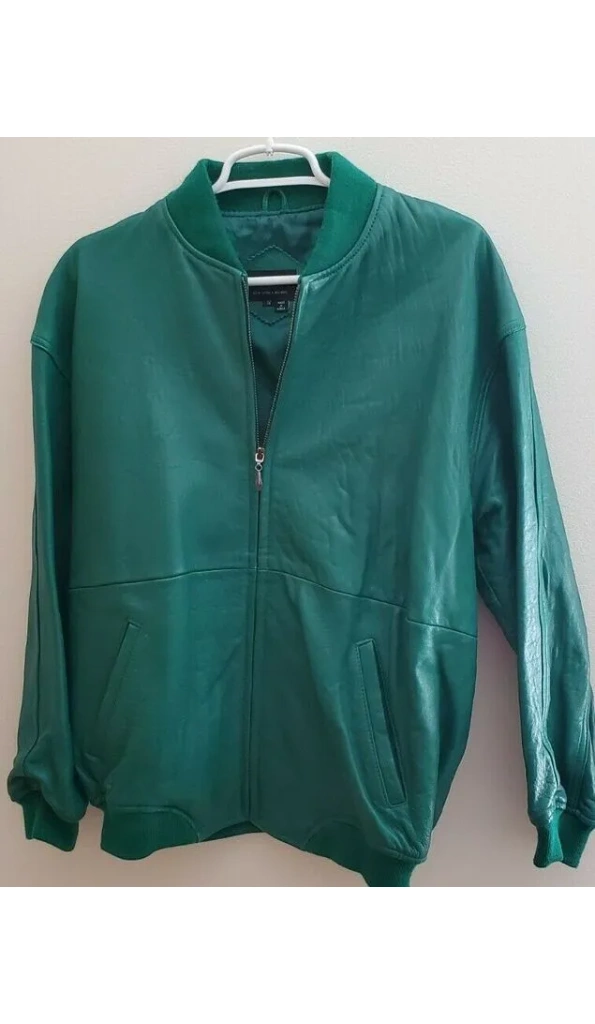 Pelle Pelle Green Leather Bomber Jacket