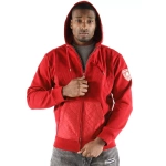 pelle pelle nylon cabernet hooded midlayer, pelle pelle store, pelle pelle jacket, red jacket