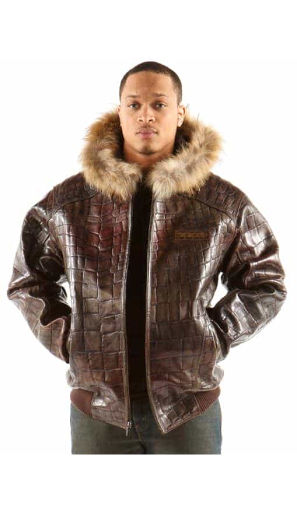 Pelle Pelle Crocodile Skin Brown Jacket