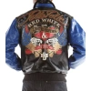 Black Blue Pelle Pelle Leather Jacket