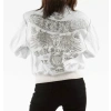 Pelle Pelle White Studded Leather Jacket