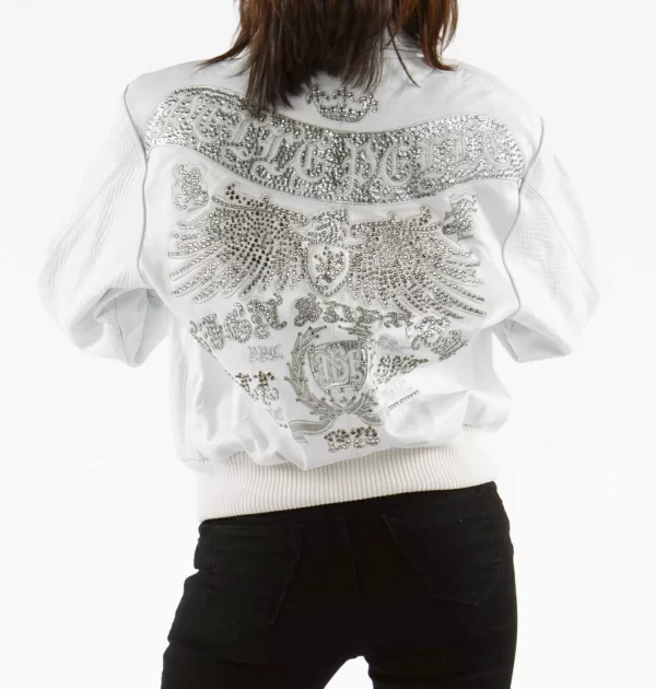 Pelle Pelle White Studded Leather Jacket