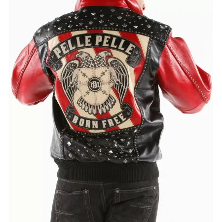 Pelle Pelle Black Red Born Free Jacket