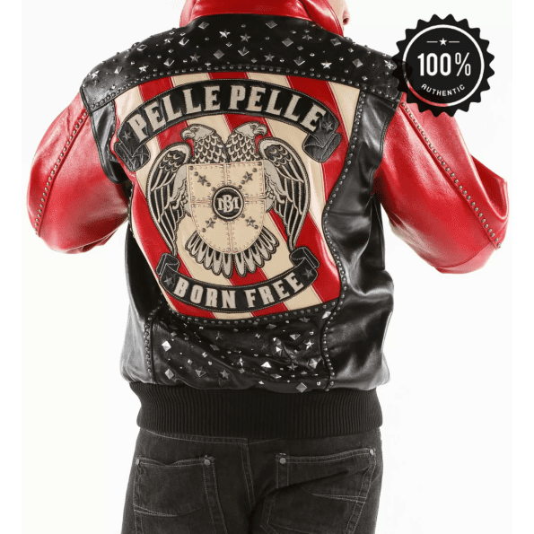 Pelle Pelle Black Red Born Free Jacket