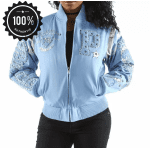 Pelle Pelle Blue Patches Varsity Jacket