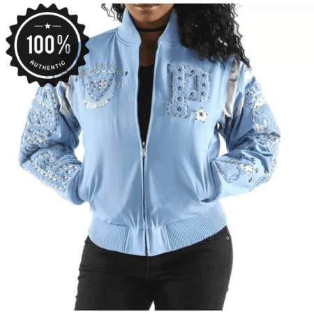 Pelle Pelle Blue Patches Varsity Jacket