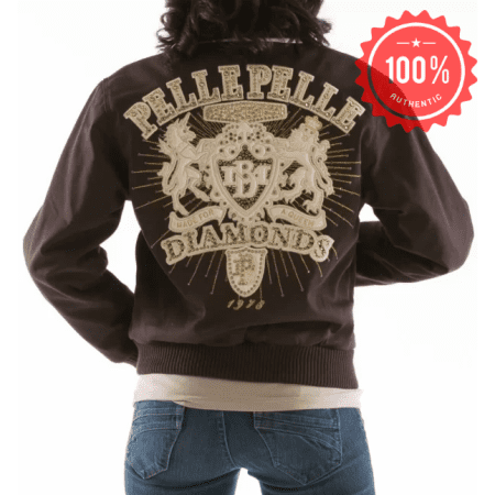 Pelle Pelle Brown Diamonds Queen Jacket