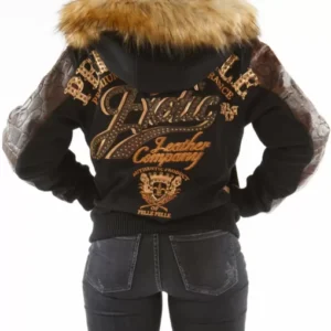 Pelle Pelle Brown Exotic Fur Hood Jacket