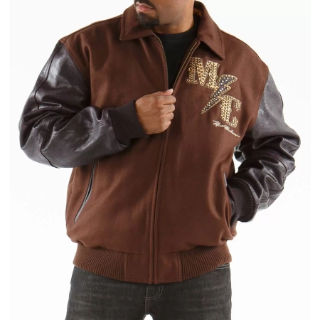 Pelle Pelle Brown Ceremonies Varsity Jacket