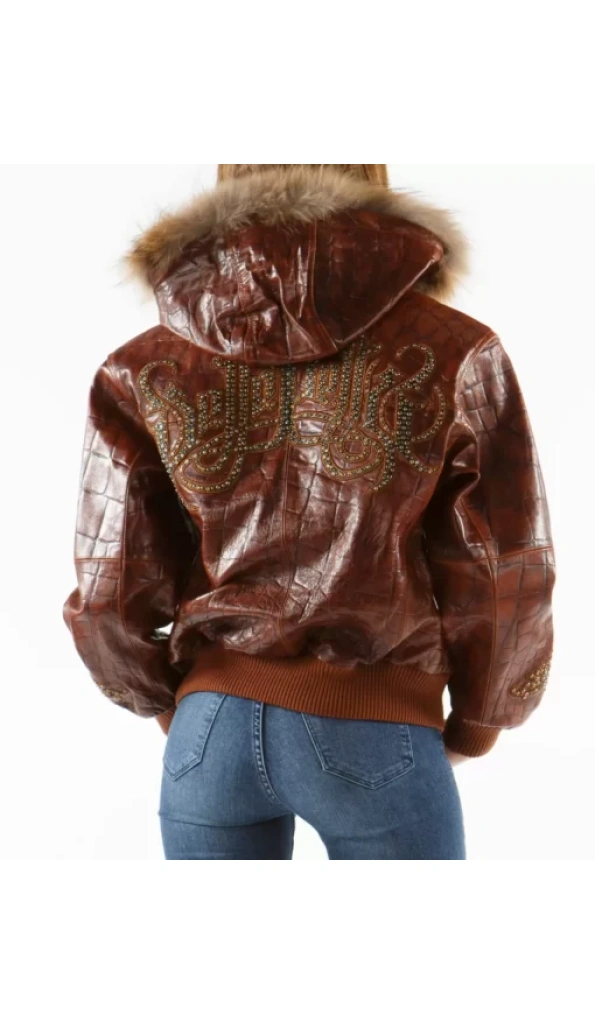 Pelle Pelle Brown Leather Studded Jacket