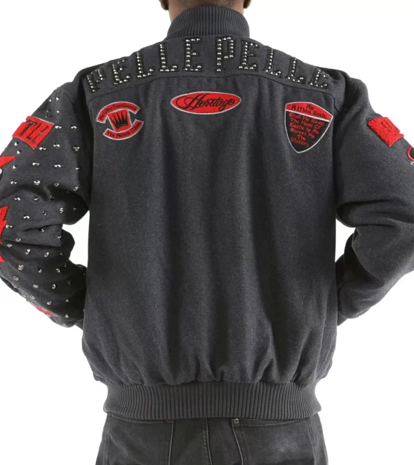Pelle Pelle Grey Wool Jacket view 2