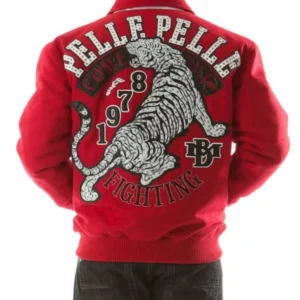 Red Pelle Pelle Tiger Wool Jacket