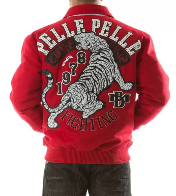 Red Pelle Pelle Tiger Wool Jacket