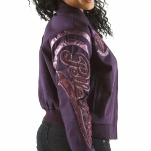 Pelle Pelle Purple P Crest Varsity Jacket view 2