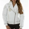 Pelle Pelle Rebel White Leather Jacket