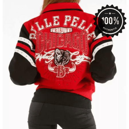 Pelle Pelle Red Black Studded Jacket