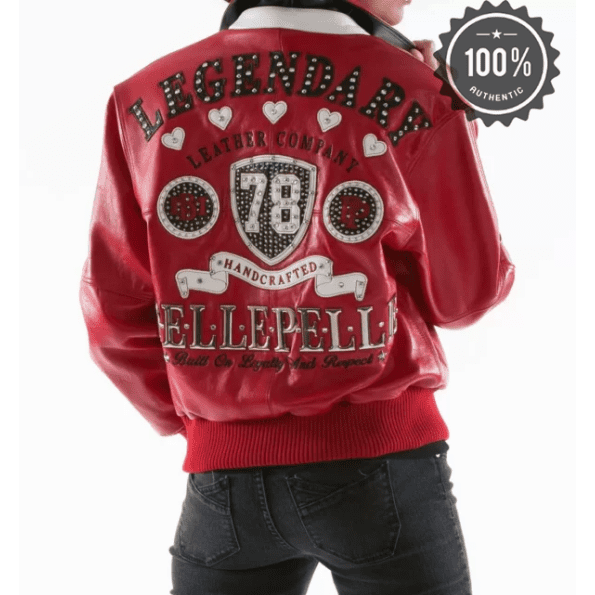 Pelle Pelle Bejeweled Leather Jacket