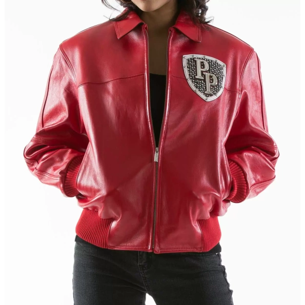 Pelle Pelle Bejeweled Leather Jacket