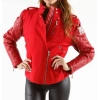 Pelle Pelle Red Studded Varsity Jacket