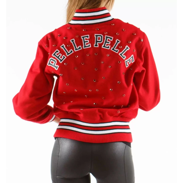 Pelle Pelle Red Studded 1978 Jacket