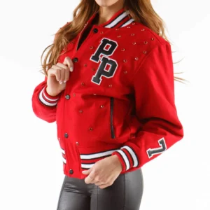 Pelle Pelle Red Studded 1978 Jacket
