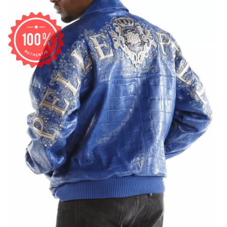 Pelle Pelle Crest Blue Leather Jacket