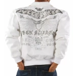 Pelle Pelle White Studded Jacket